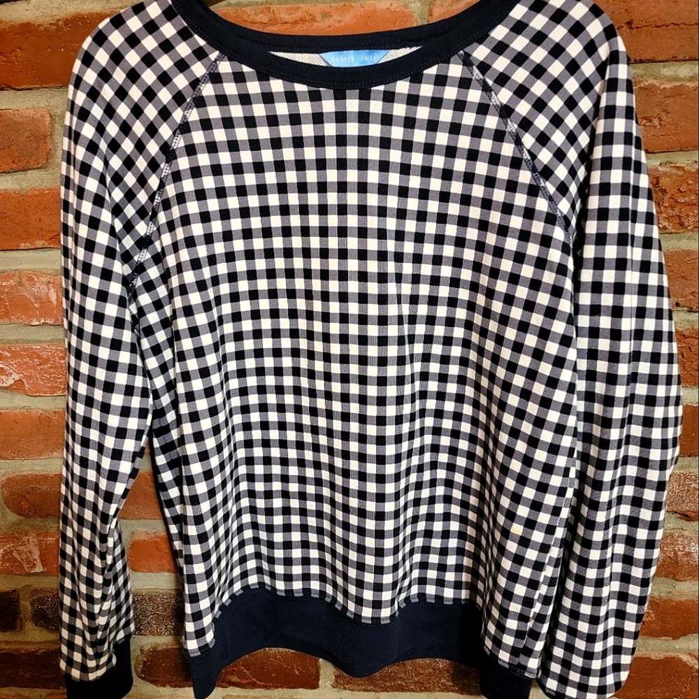 Draper James NWOT Gingham Sweatshirt